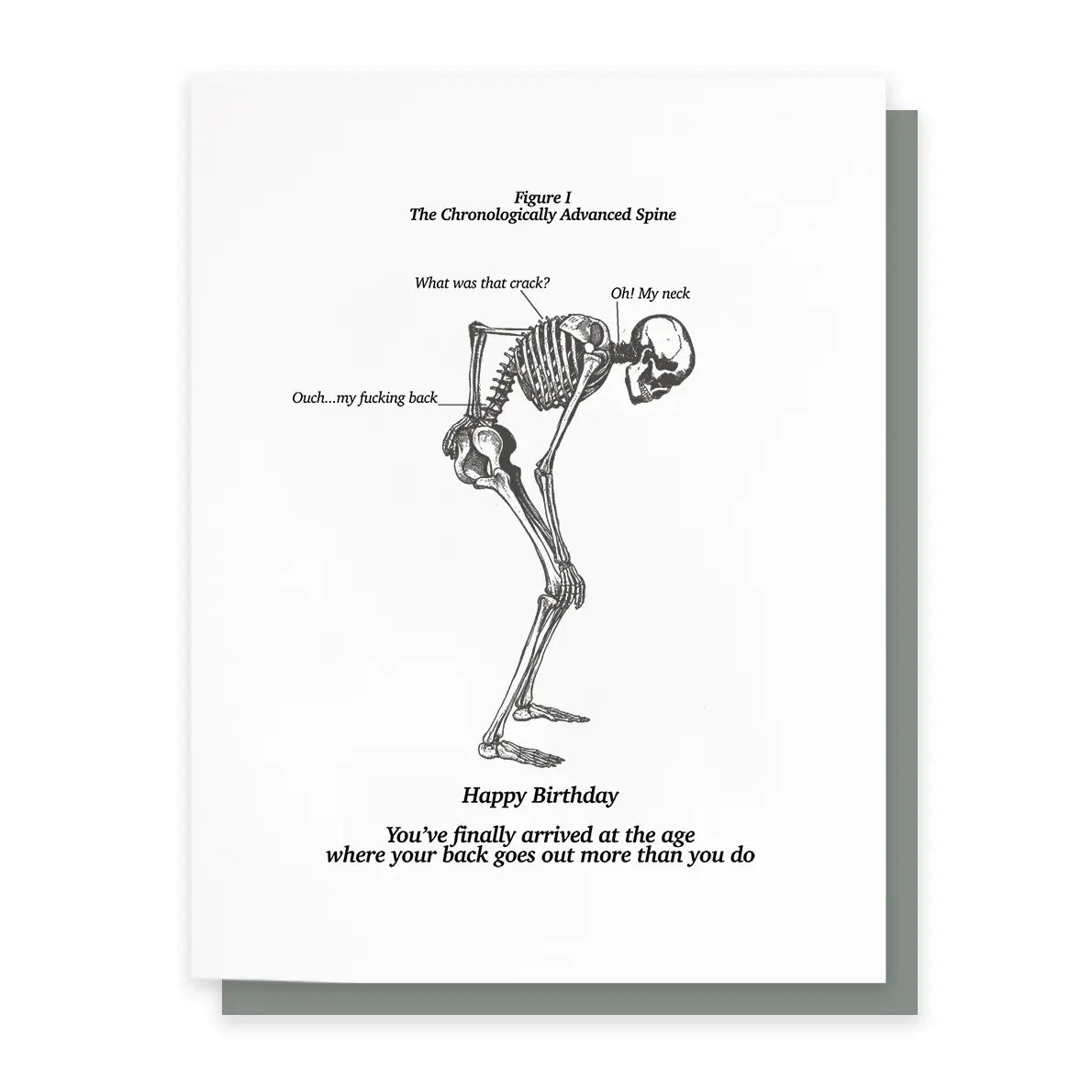 Back Ache Greeting Card