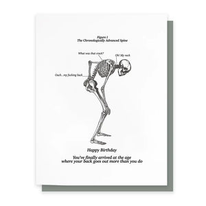 Back Ache Greeting Card