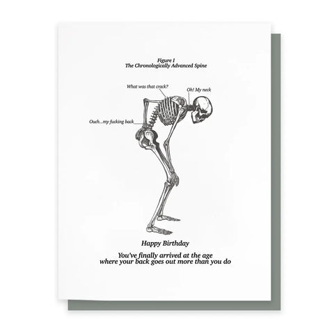 Back Ache Greeting Card