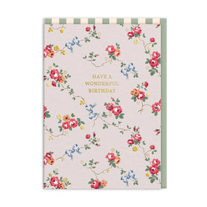 Wonderful Birthday Bows & Roses Card