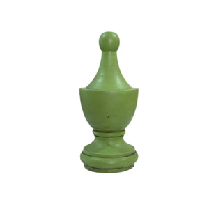 Vintage Green Wood Finial