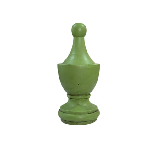 Vintage Green Wood Finial