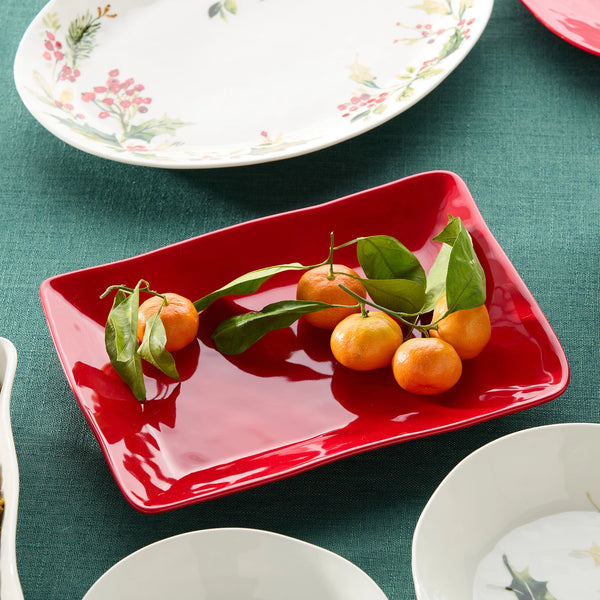 Berry Red Rectangular Platter