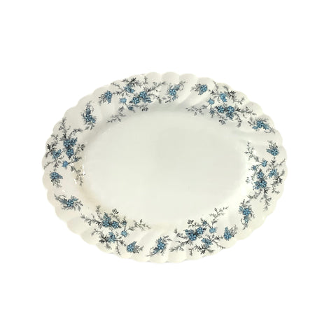 Vintage "Forget Me Knot" Myott Staffordshire, England Bone China Oval Platter