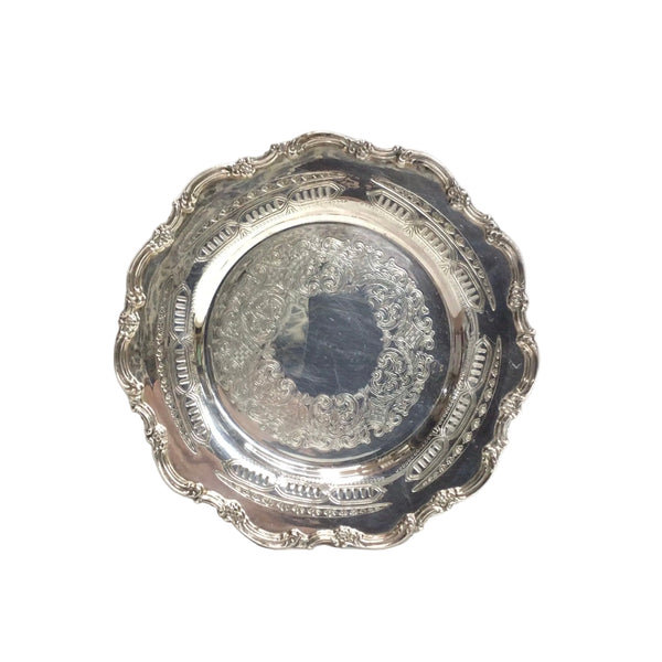 Vintage Silver Small Round Tray