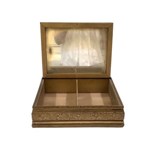 Vintage Gilded Wooden Jewelry/Dresser Box