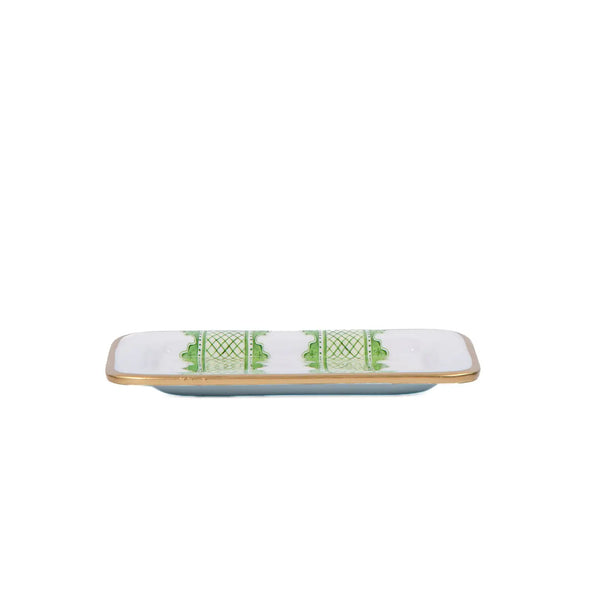 Clarabelle Enamelled Laney Tray in Green