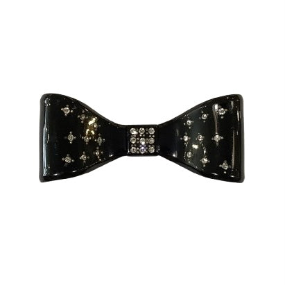 Vintage French Black Bow Tie Hairclip