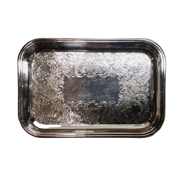 Vintage Silver Small Rectangular Tray