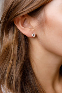 Sterling Silver Stud Earrings - Gold