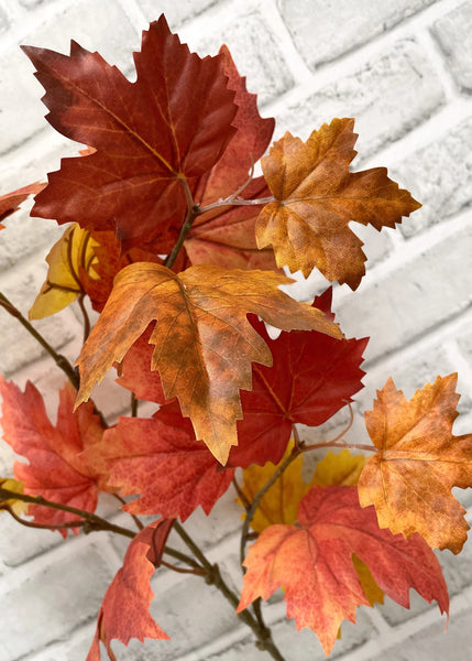 Yellow & Orange Maple Leaf Spray