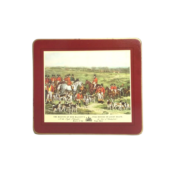 Vintage Hunting Scene Traditional Mini Placemats s/6