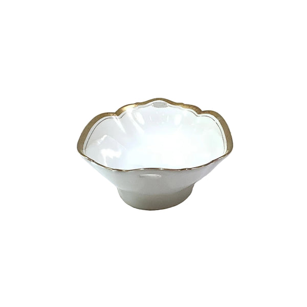 Vintage Hand-Painted Nippon White & Gold Oval Dish