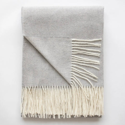 Whitby White Grey Melange Throw