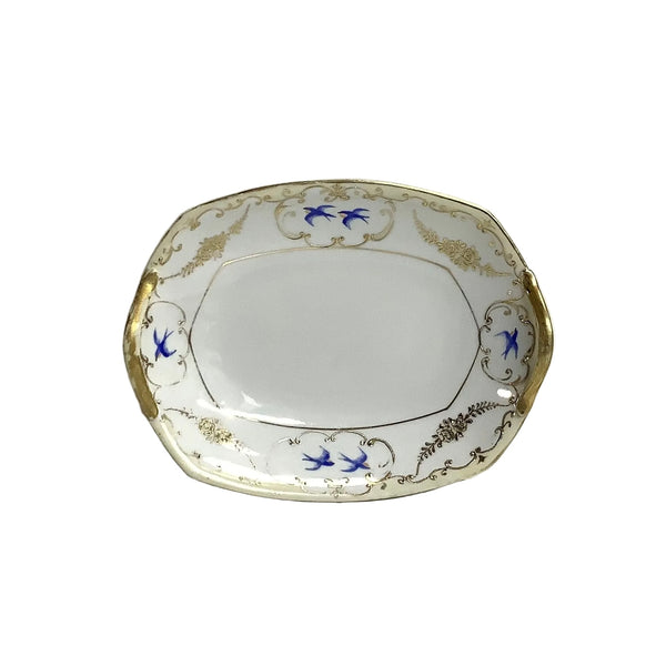 Vintage Hand-Painted “Blue Bird” Nippon Dish