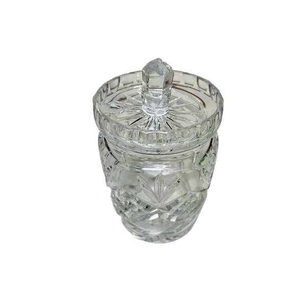 Vintage Crystal Lidded Conserve Jar