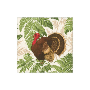 Cocktail Napkins - Turkey Among Ferns