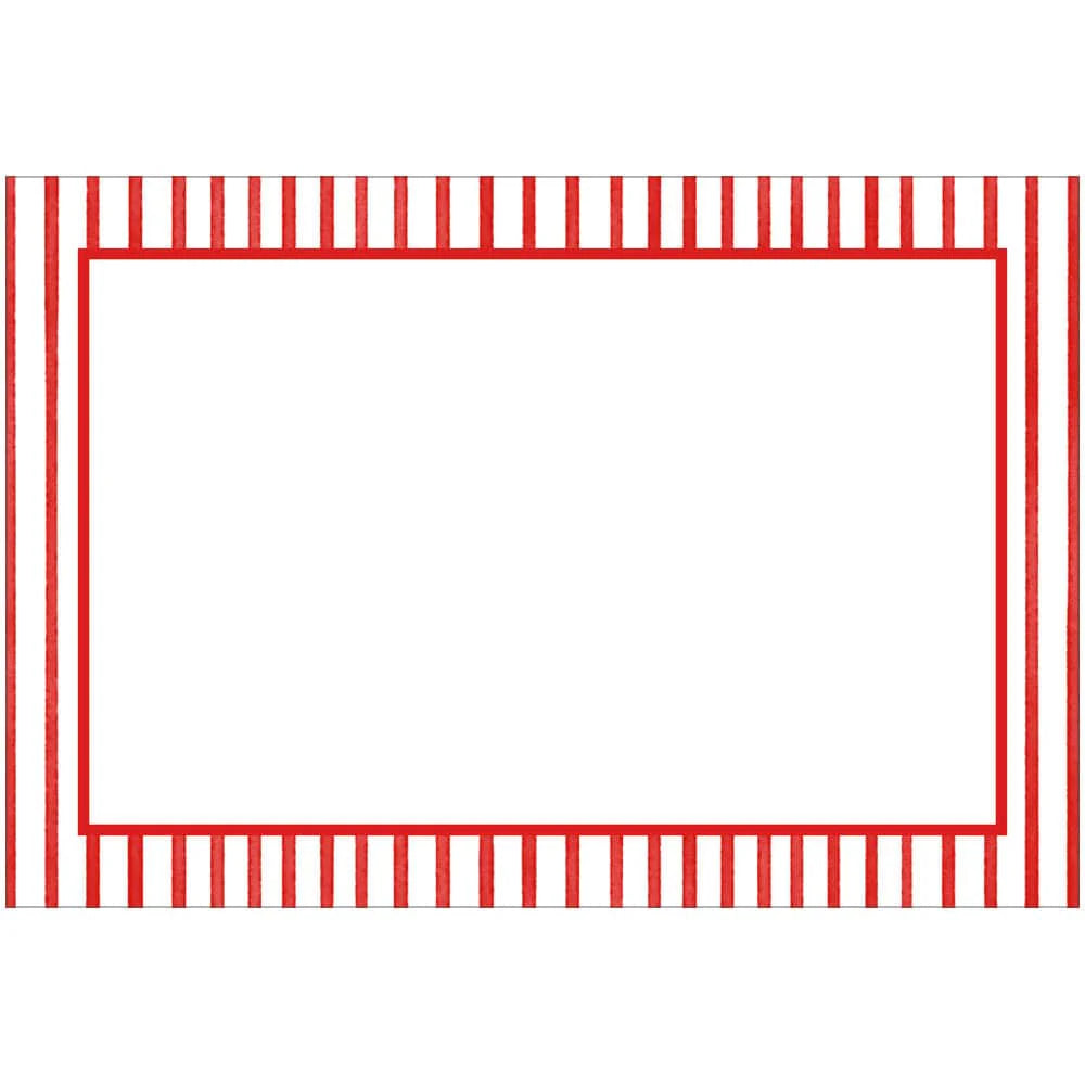 Pinstripe Red Place Cards - 10 Per Package