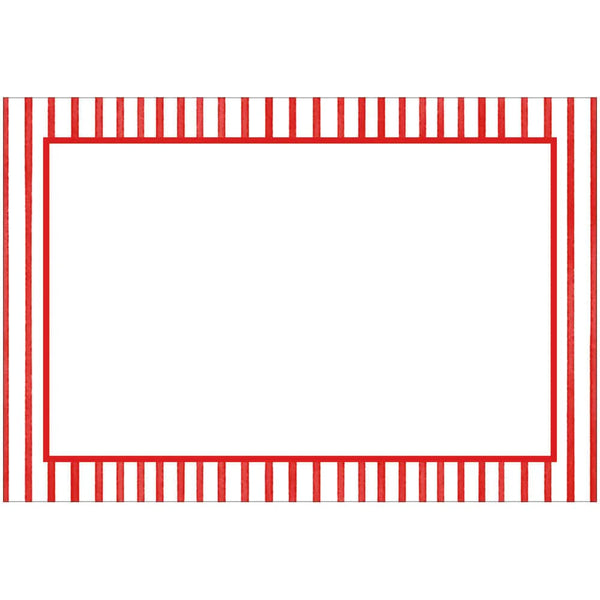 Pinstripe Red Place Cards - 10 Per Package