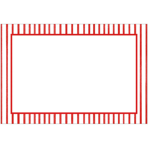 Pinstripe Red Place Cards - 10 Per Package