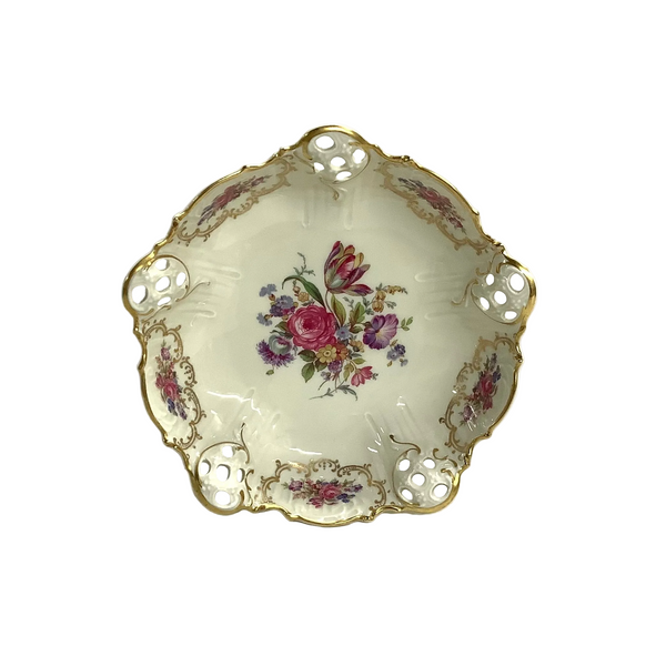 Vintage Rosenthal Moliere Germany Floral Footed Dish