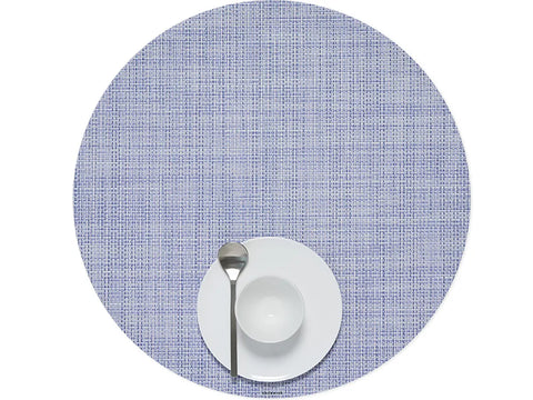 Chilewich Round Mini Basketweave Placemat - Periwinkle