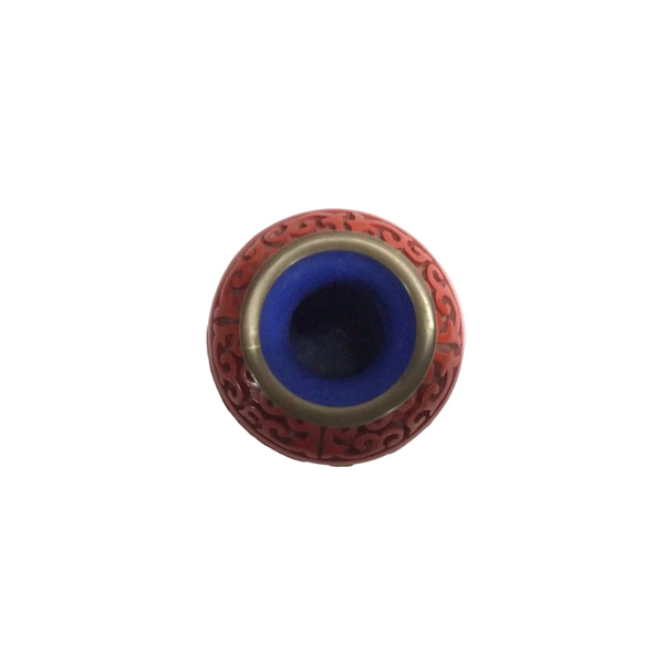 Vintage Chinese Small Red Cinnabar Vase