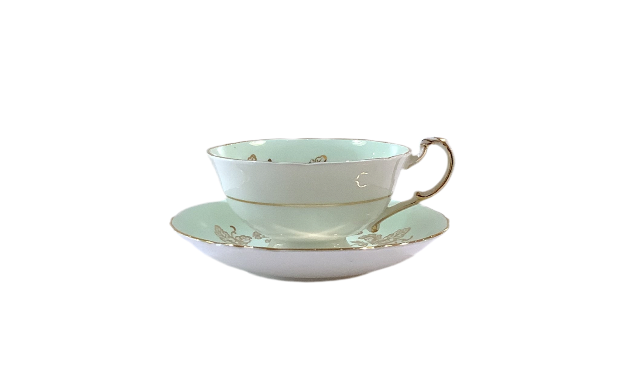 Vintage Bone China Footed Tea Cup & Saucer