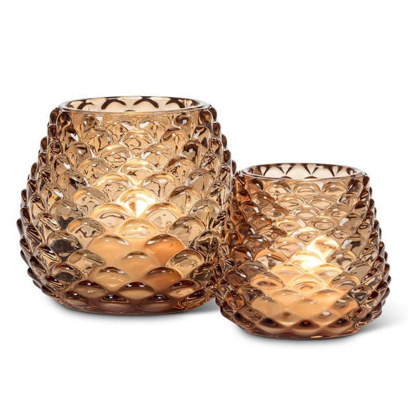 Amber Pinecone Tealight