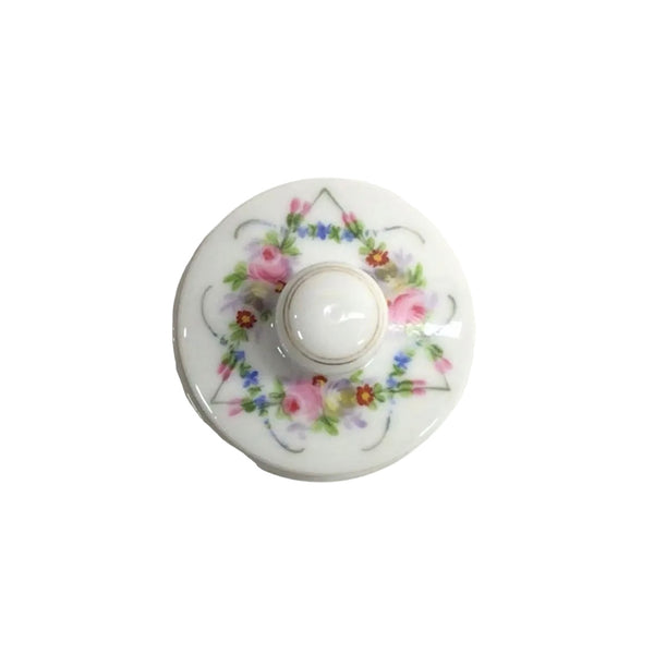 Vintage Small Floral Porcelain Lidded Jar