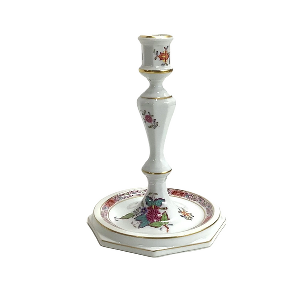 Vintage Herend Chinese Bouquet Multicolor Candlestick