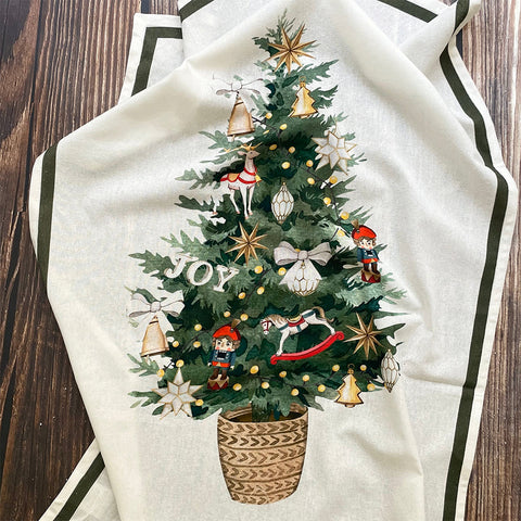 Decorated Tree Kitchen Towel