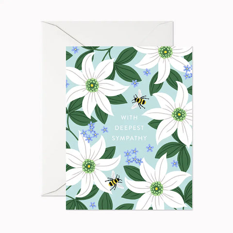 Deepest Sympathy Clematis Card