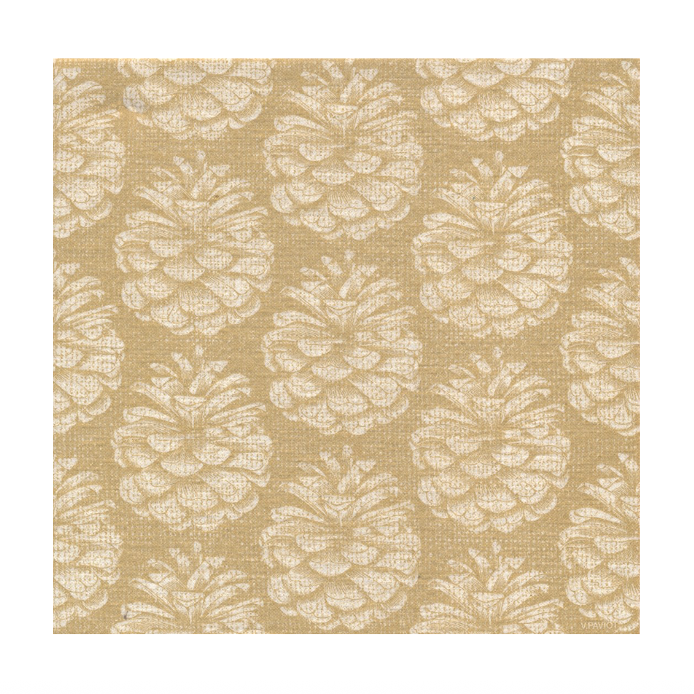 Dinner Napkins - Françoise Paviot - Pinecone Gold