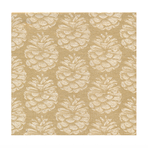 Dinner Napkins - Françoise Paviot - Pinecone Gold