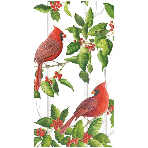 Dinner/Guest Napkins - Holly and Songbirds