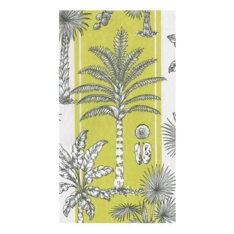 Dinner/Guest Napkins - Southern Green & White Palms