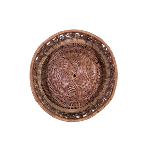 Vintage Round Wicker Basket
