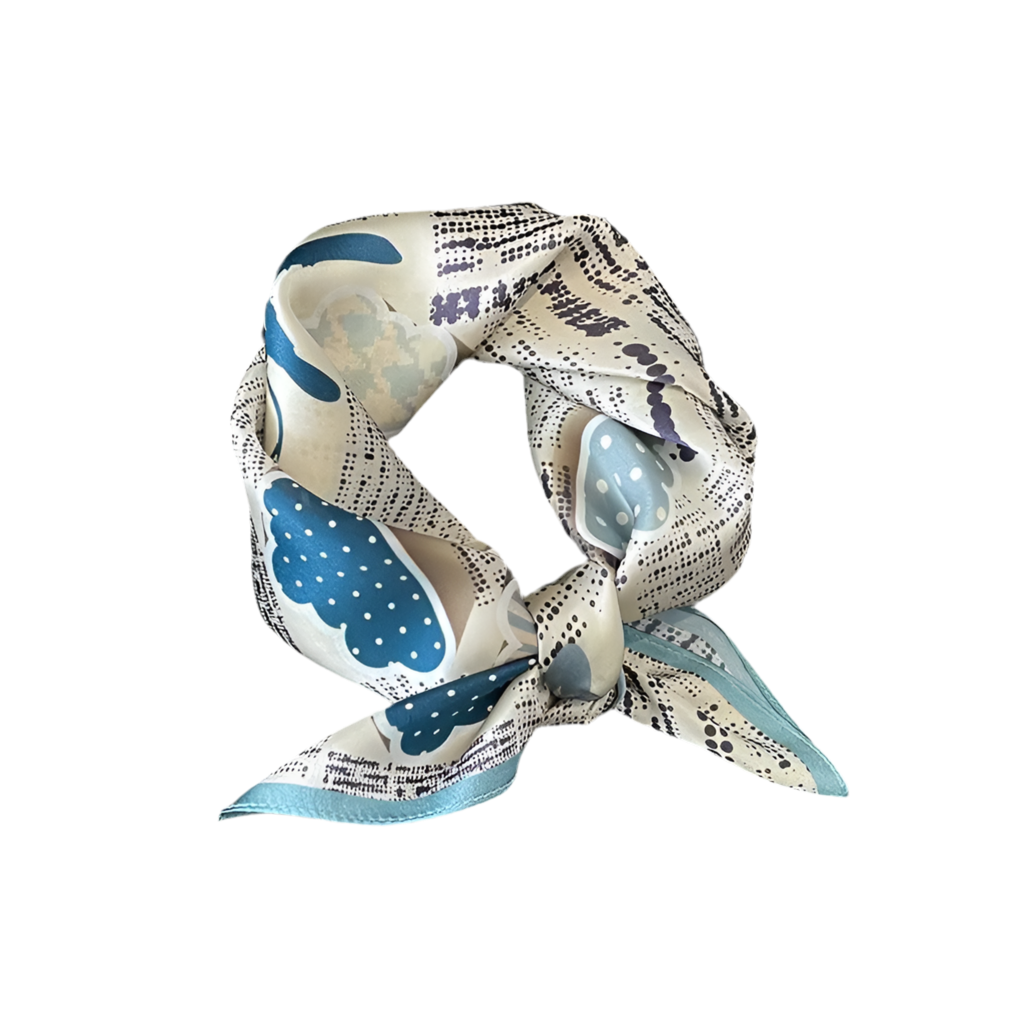 Blue Sky/Clouds Silk Scarf