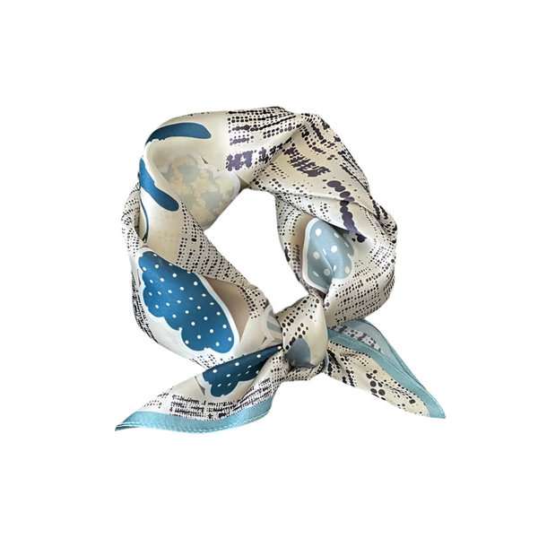 Blue Sky/Clouds Silk Scarf