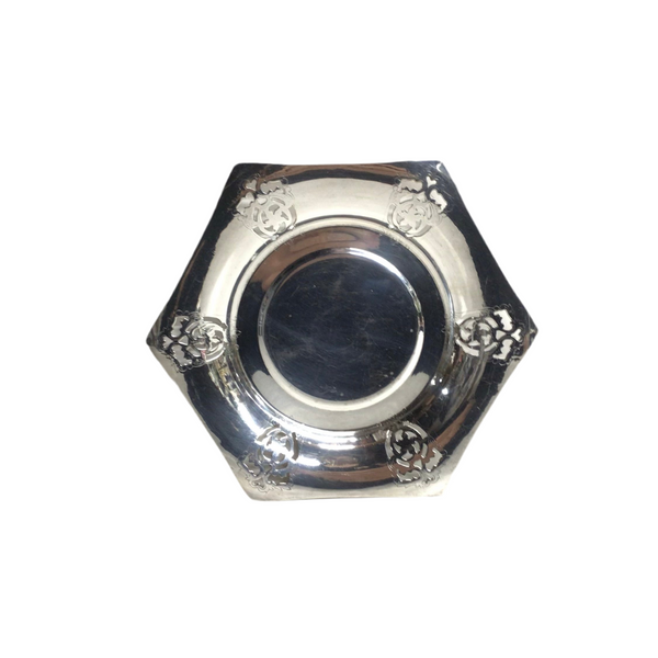 Vintage Small Silver Cutout Tray