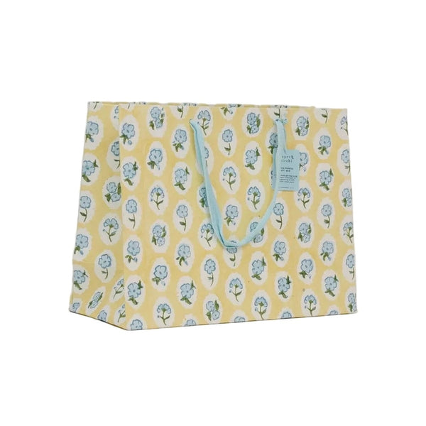 Hand Block Printed Gift Bags - Scallop Tiles Alaska