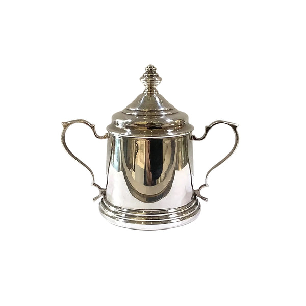Vintage Silver Double Handled Sugar Bowl