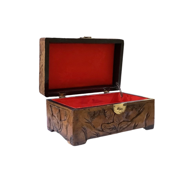 Vintage Carved Wooden Box