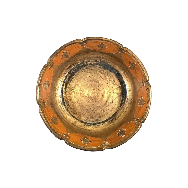 Vintage Florentine Terra Cotta Pedestal Bowl