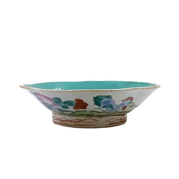 Vintage Chinese Hand-Painted Footed Bowl II
