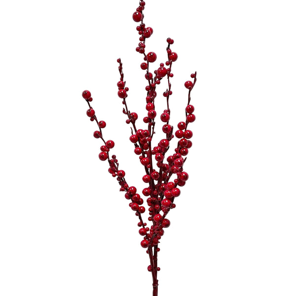 Red Cluster Berries Spray 26"