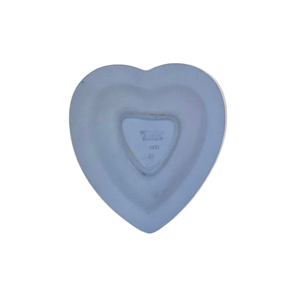 Vintage Wedgewood Blue Jasperware Heart-Shaped Trinket Dish II