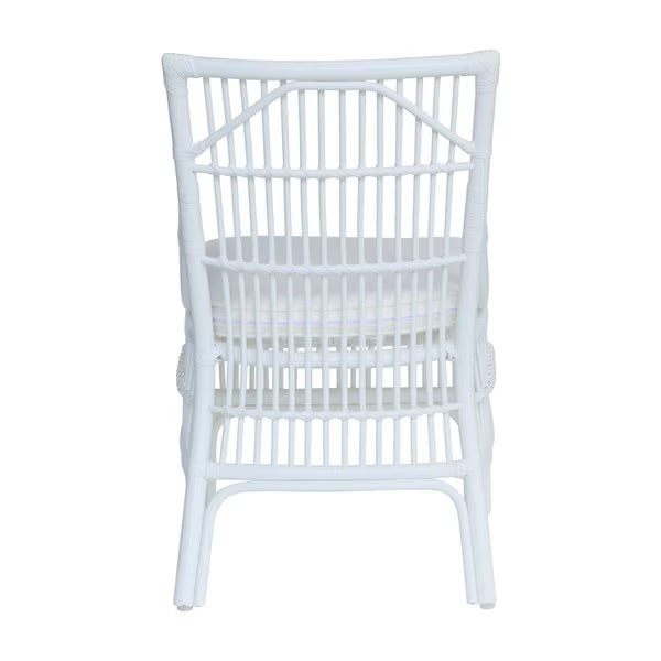 Hampton White Rattan Dining Chair