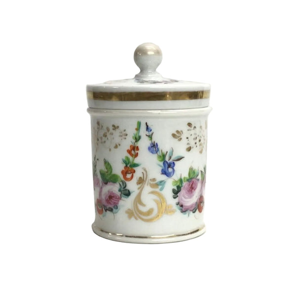 Vintage Floral Porcelain Lidded Jar